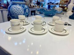 BEYAZ GÜMÜŞ 6 KİŞİLİK TÜRK KAHVESİ FİNCANI