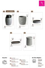 CLISTA ANTRASİT 5 PARÇA BANYO SETİ