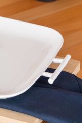 BIANCO PERLA KULPLU KARE SERVİS TABAK 32CM