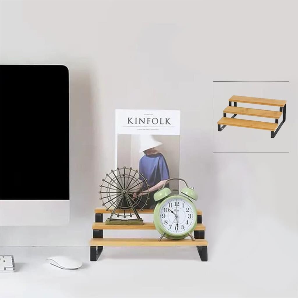 BAMBU SİYAH 3 KATLI STAND/DÜZENLEYİCİ