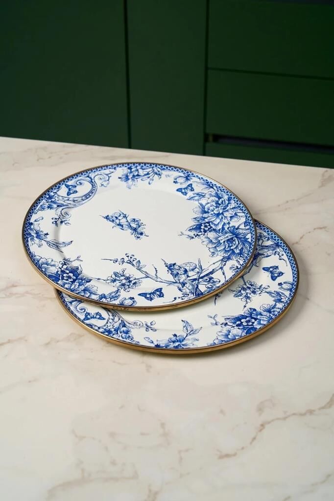 BLUE LİFE EMAYE 2'Lİ SUNUM TABAK 30CM