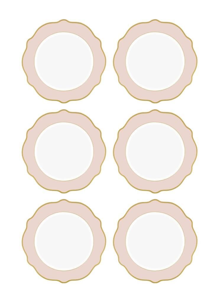 JASWELY 6'LI PEMBE SERVİS TABAK 27CM