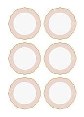 JASWELY 6'LI PEMBE SERVİS TABAK 27CM