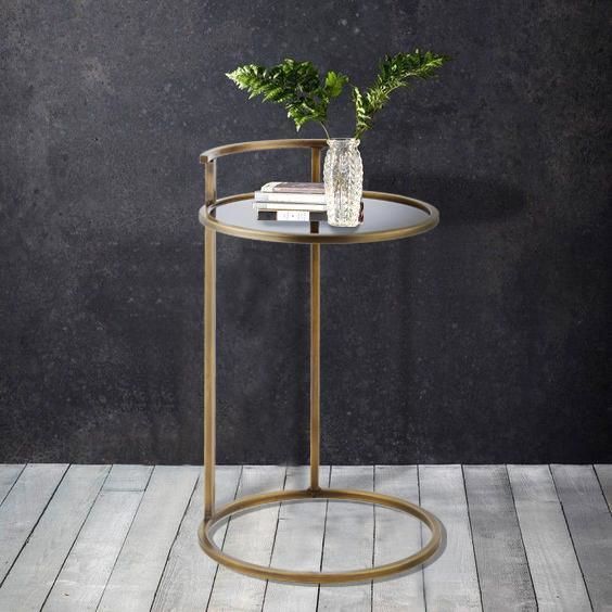 ALTIN ESKİTME YAN SEHPA 60X40CM