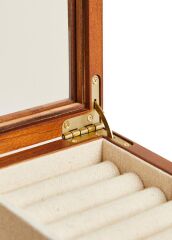 AHŞAP TAKI KUTUSU 6 BÖLMELİ 34X19X8CM