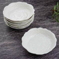 ÇİÇEK KABARTMA 6'LI ÇUKUR TABAK 18CM