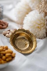 MIRA ALTIN TEKLİ AYÇİÇEK KASE/ÇEREZLİK 12CM
