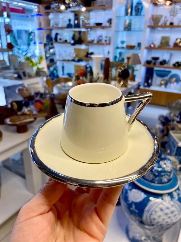 CAMILLIO 6 KİŞİLİK TÜRK KAHVESİ FİNCAN KIRIK BEYAZ