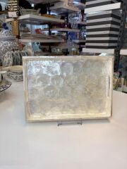 KREM SEDEFLİ DİKDÖRTGEN TEPSİ 35X25CM