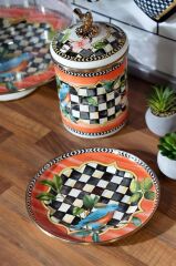 PARADISE EMAYE 2'Lİ PASTA TABAK 20CM