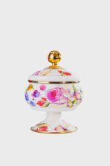 ROSE DELUXE EMAYE AYAKLI KAVANOZ/ŞEKERLİK 18CM