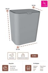 FLIP ÇÖP KOVASI GRİ