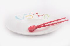 GÜRAL GRANDE SALATA MAKARNA TABAK RENKLİ DESENLİ
