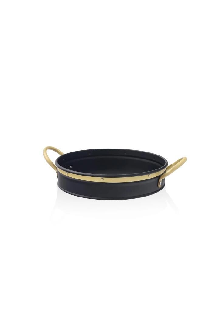 GALVİN TEPSİ SİYAH 30CM