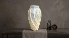 KREM SEDEFLİ VAZO 42CM