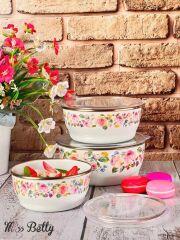 ROSE DELUXE EMAYE 3'LÜ SAKLAMA KABI
