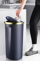 LENOX ÇÖP KOVASI 35LT LACİVERT ALTIN