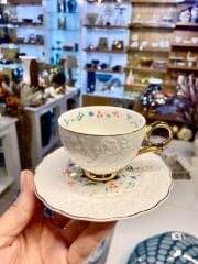 EMBOS ÇİÇEKLİ 6 KİŞİLİK TÜRK KAHVESİ FİNCANI