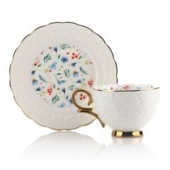 EMBOS ÇİÇEKLİ 6 KİŞİLİK TÜRK KAHVESİ FİNCANI