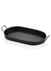 SİYAH OVAL GALVENİZ TEPSİ 66CM