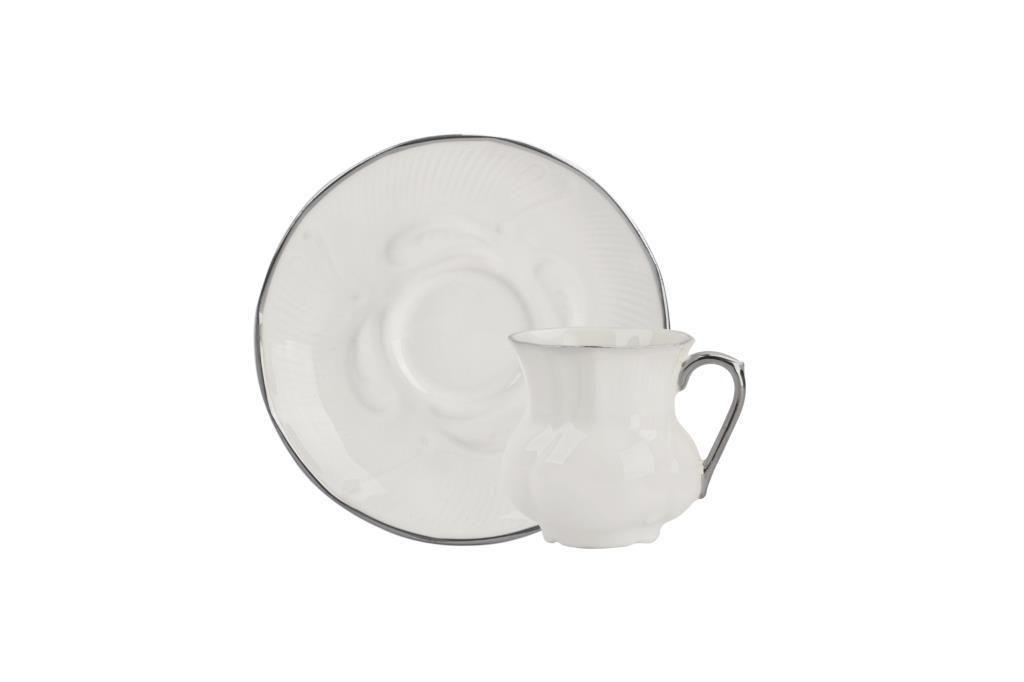 GLAMOUR OTTOMAN PLATİN 6 KİŞİLİK TÜRK KAHVESİ FİNCANI