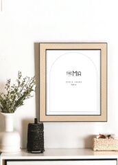 ROTAN SİYAH ÇERÇEVE 30X25CM