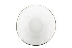 BEYAZ GOLD RİMLİ PORSELEN KASE 24X11CM