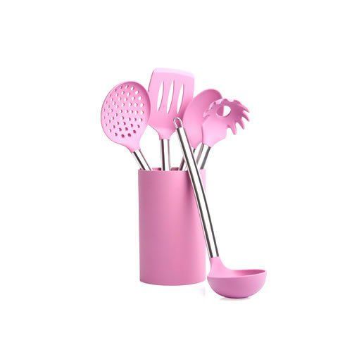 6LI SERVİS SETİ SİLİKON PEMBE