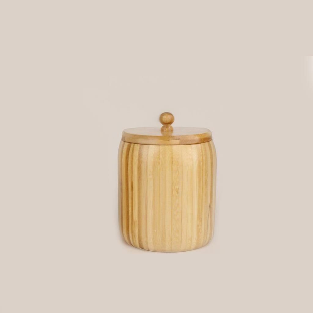 BAMBU KAPAKLI KAVANOZ 11X13CM