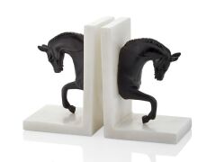 EVZA MERMER SİYAH BEYAZ AT KİTAP TUTACAK 20CM