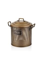 GALVENİZ ALTIN METAL MEYVE SEPETİ 30CM