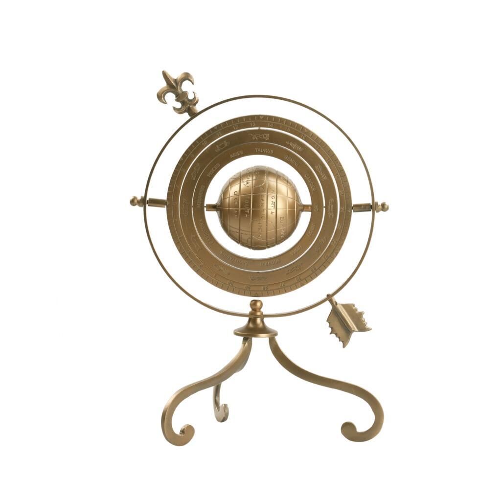 ALTIN ESKİTME PİRİNÇ HOROSKOP DEKOR 33X23CM