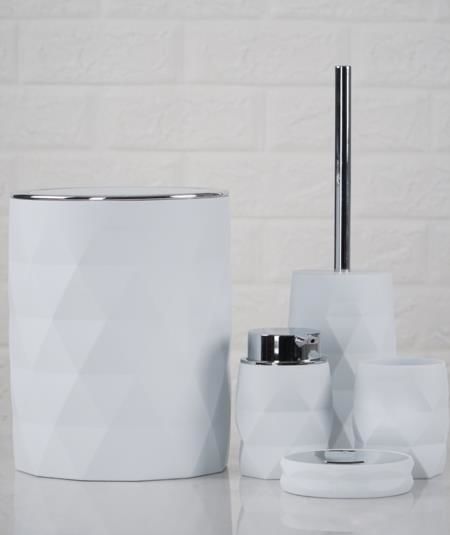 BEYAZ GÜMÜŞ 5 PARÇA BANYO SETİ