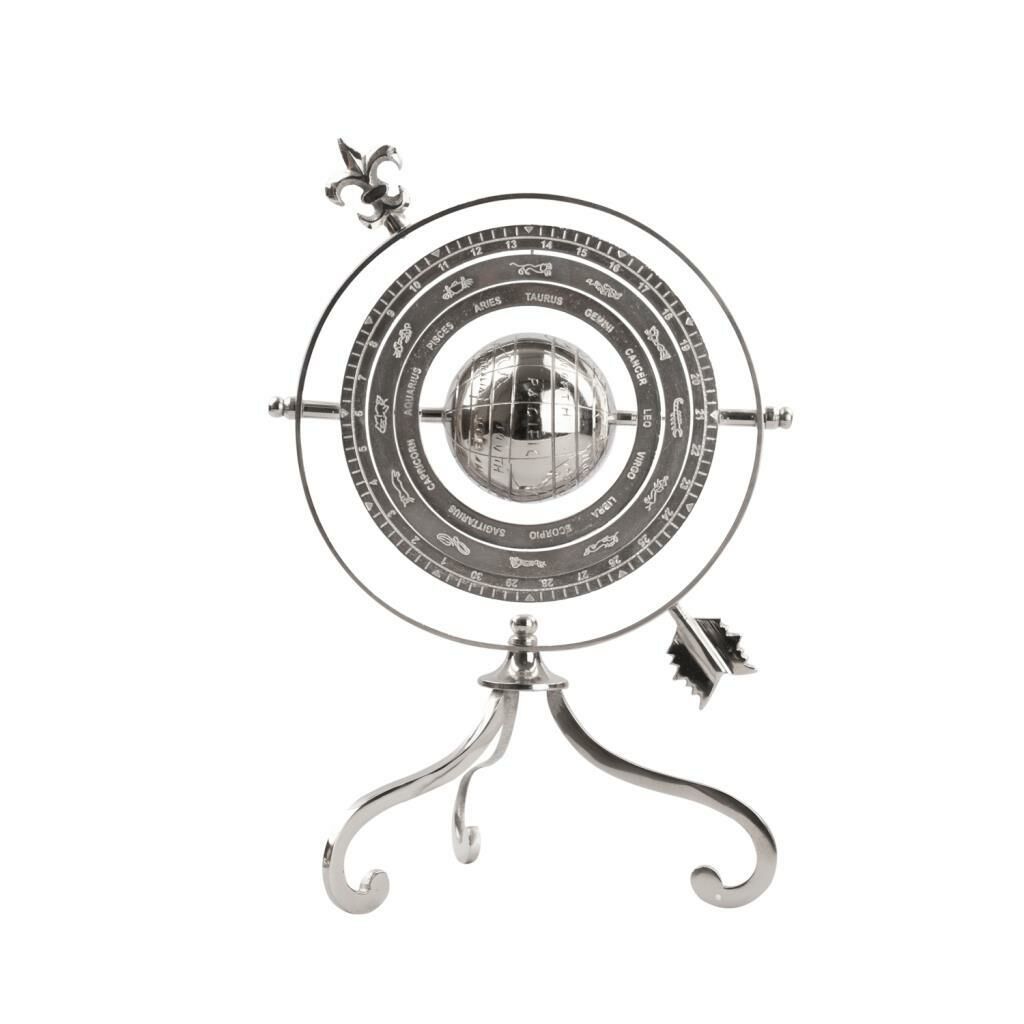 GÜMÜŞ ESKİTME PİRİNÇ HOROSKOP DEKOR 33X23CM