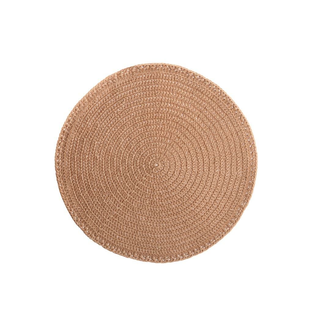 MAKROME BEJ TEKLİ YUVARLAK AMERİKAN SERVİS 35CM