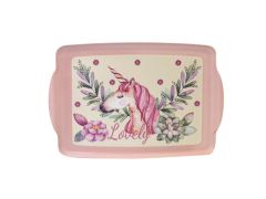 PEMBE UNICORN TEPSİ 38x27CM