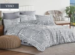 VISSO GRİ TEK KİŞİLİK NEVRESİM TAKIMI