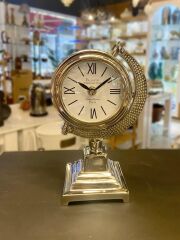 GÜMÜŞ AYAKLI MASA SAATİ 25CM