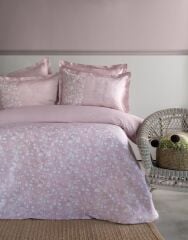 FRANNY ROSE ELEGANCE BASKILI SATEN ÇİFT KİŞİLİK NEVRESİM TAKIMI