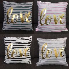 YALDIZLI KIRLENT ÇİZGİLİ LOVE YEŞİL