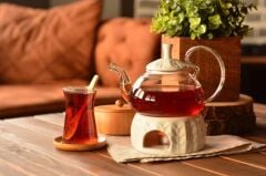 Palida - Isıtıcılı Demlik 600 ml Beyaz
