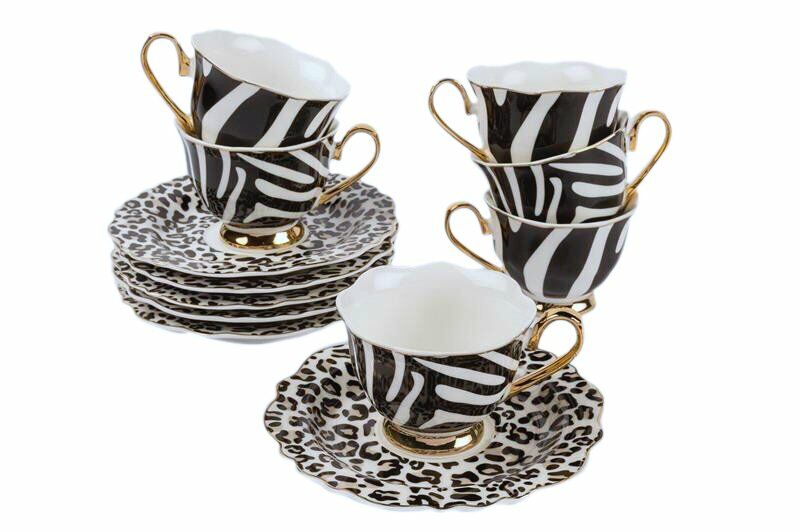 JUNGLE LEOPAR 2'Lİ TÜRK KAHVESİ FİNCAN SETİ