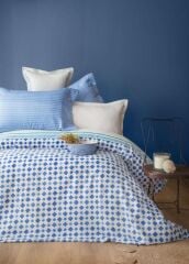 TERRA İNDİGO TENCEL BASKLI ÇİFT KİŞİLİK NEVRESİM TAKIMI