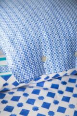 TERRA İNDİGO TENCEL BASKLI ÇİFT KİŞİLİK NEVRESİM TAKIMI