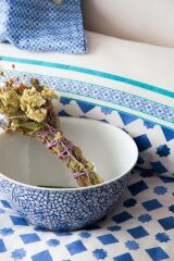 TERRA İNDİGO TENCEL BASKLI ÇİFT KİŞİLİK NEVRESİM TAKIMI