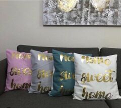 YALDIZLI KIRLENT HOME SWEET HOME BEYAZ