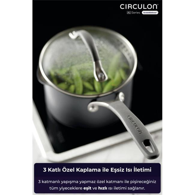 CİRCULON CAM KAPAKLI SOS TENCERESİ 16CM