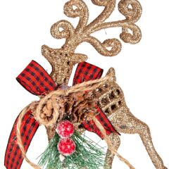 GOLD SİMLİ NOEL GEYİK DEKOR 8X15CM