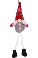 KIRMIZI GRİ CÜCE NOEL DEKOR 6X5X30CM