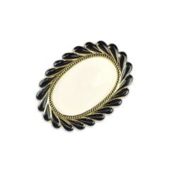 CALLAVİ SİYAH ALTIN OVAL TABAK 39CM